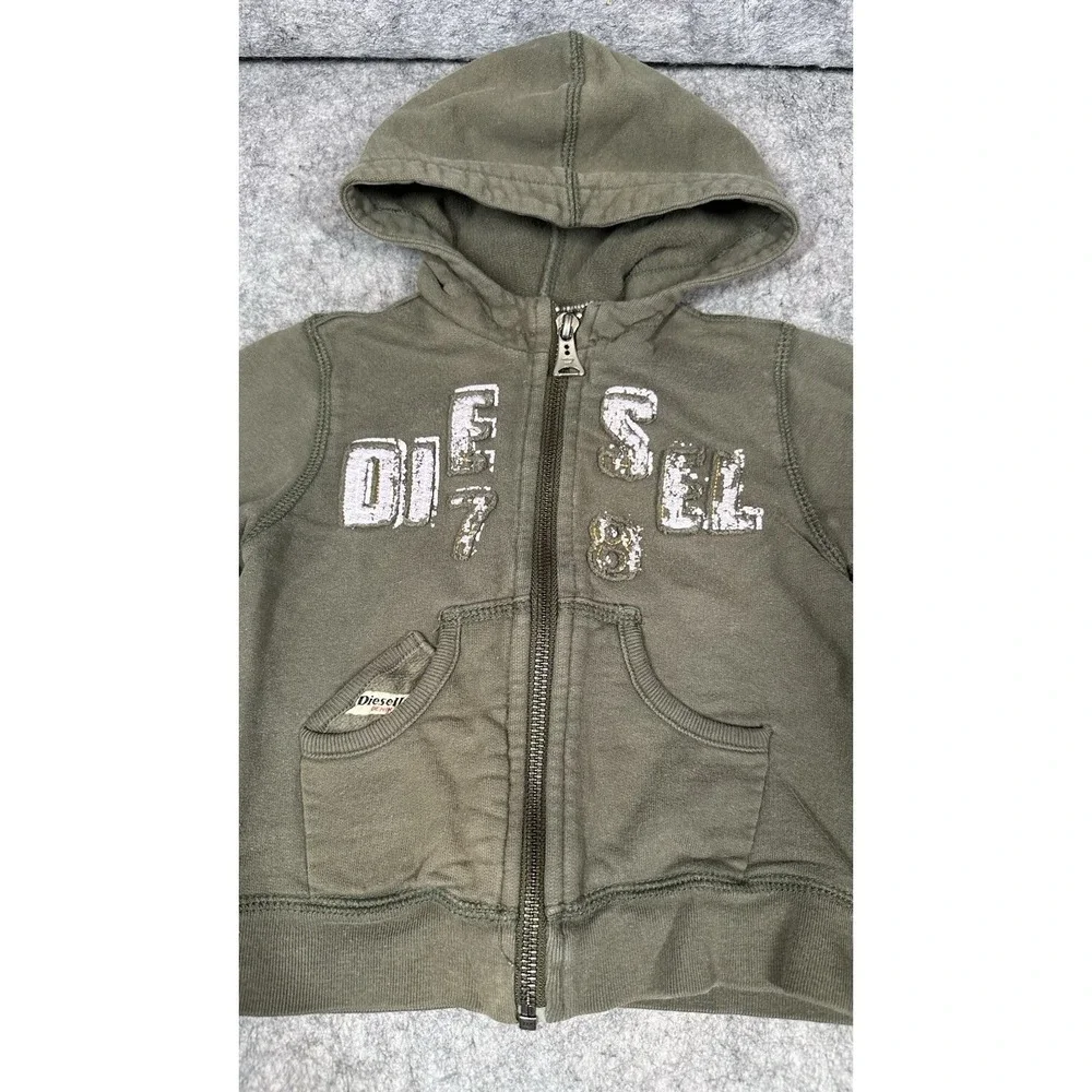 Diesel Baby Zip Up Hoodie Green Size 12M